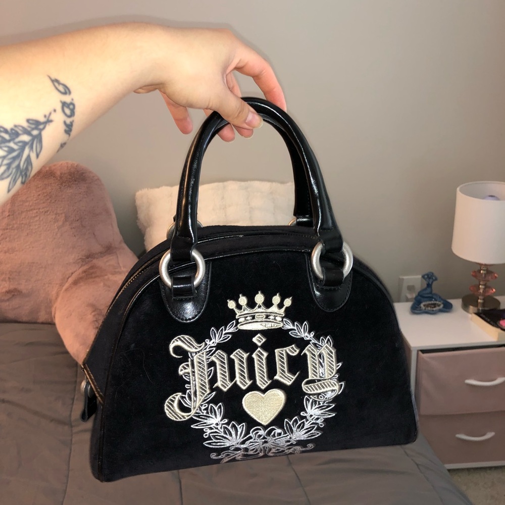 Juicy Couture Black Velvet Satchel